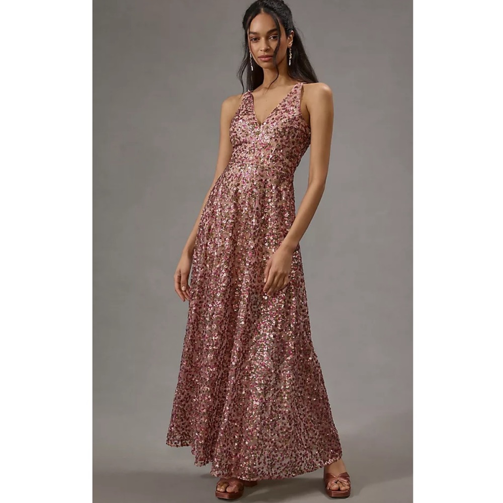 Anthropologie Dress The Population Ariyah Gown